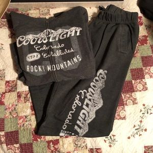 Coors light sweat suit!